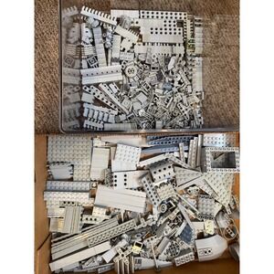 LEGO Bulk Lot Light Gray Pieces Mix 2.4 lbs Plates Classic Bricks Specialty Part